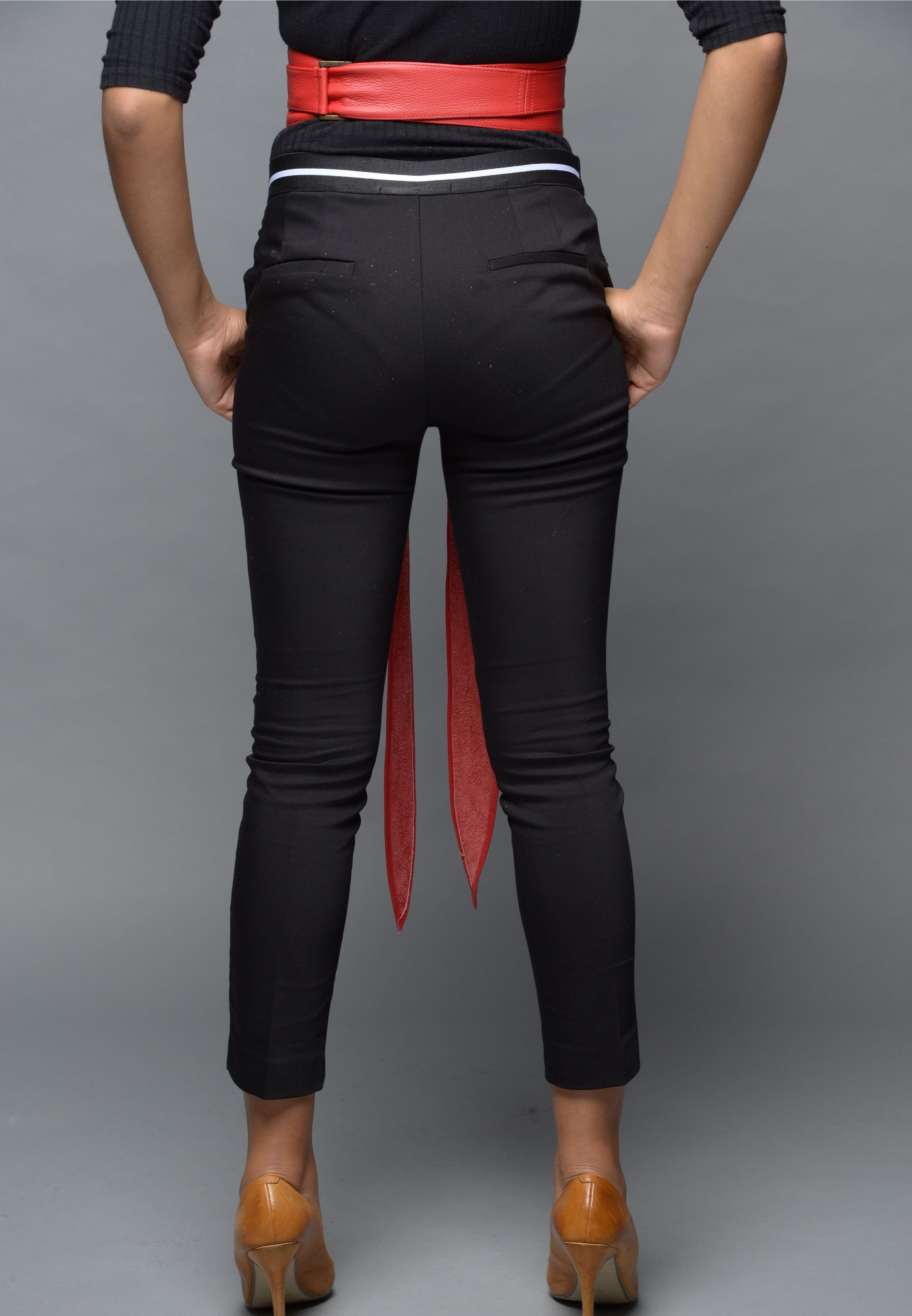 Red Leather Obi belt