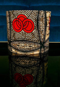 Orange and black - Handmade pendent drum lampshades