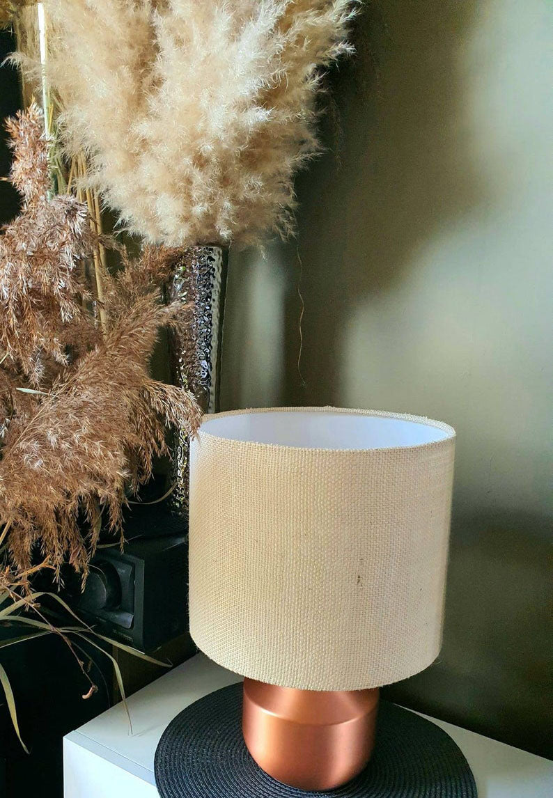 light Jute - Handmade pendent drum lampshades