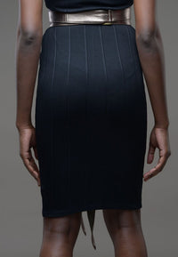 Pewter Leather Obi belt