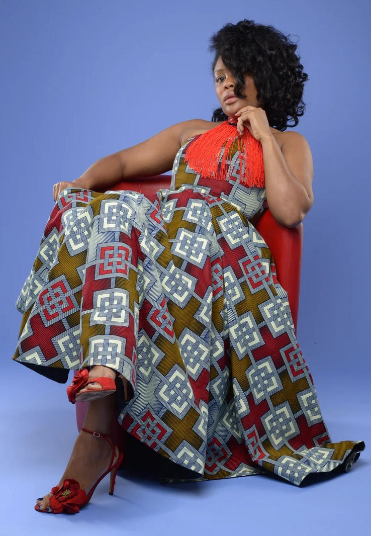 Eva Marie Long - Ankara Evening Dress