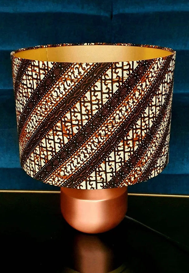 Chocolate - Handmade pendent drum lampshades