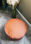 Dazzle - Handmade leather and African print footstool storage pouffe