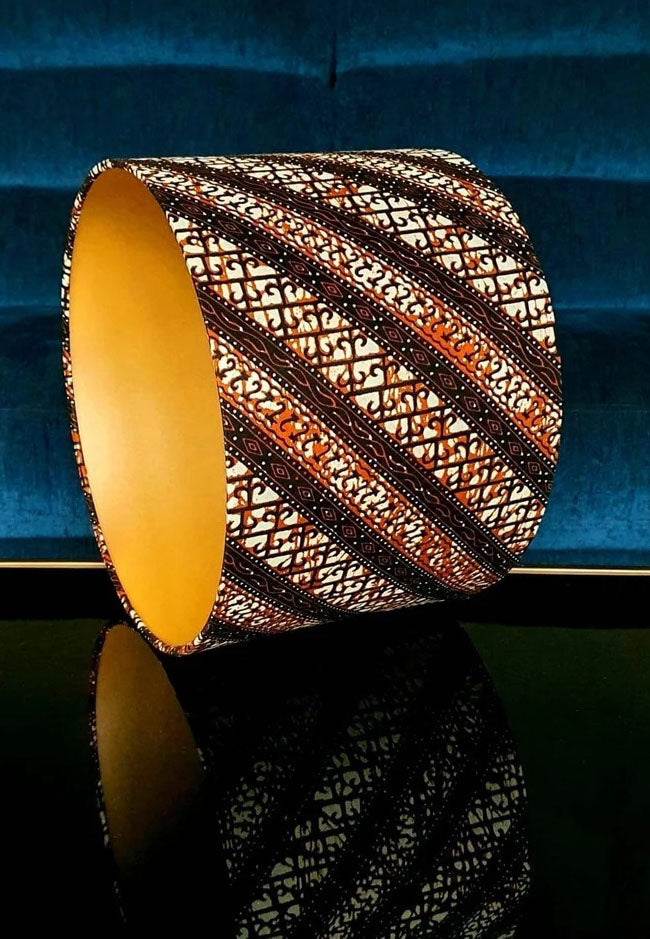 Chocolate - Handmade pendent drum lampshades