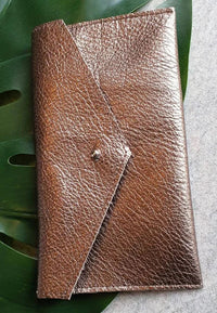 PEWTER  - 100% handmade Mini leather coin money purse