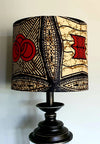 Orange and black - Handmade pendent drum lampshades