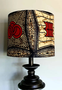 Orange and black - Handmade pendent drum lampshades