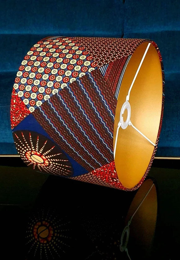Earth - Handmade pendent drum lampshades