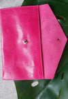 Pink - 100% handmade Mini leather coin money purse