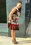Nakia-in-Wakanda- Ankara Fit and Flare Mini Dress