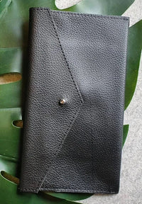 Black - 100% handmade Mini leather coin money purse