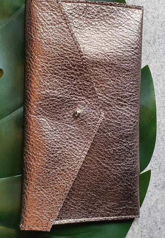 PEWTER  - 100% handmade Mini leather coin money purse