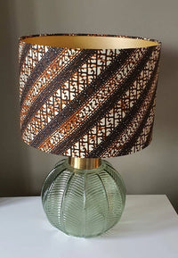 Chocolate - Handmade pendent drum lampshades