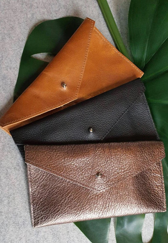 Black - 100% handmade Mini leather coin money purse