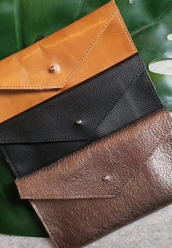 PEWTER  - 100% handmade Mini leather coin money purse