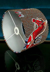 Twin Horses - Handmade pendent drum lampshades