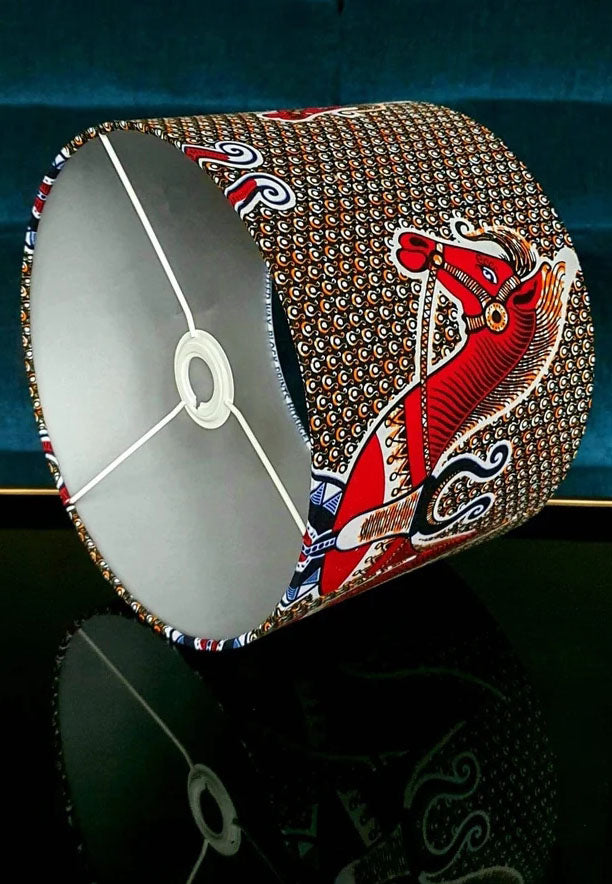 Twin Horses - Handmade pendent drum lampshades
