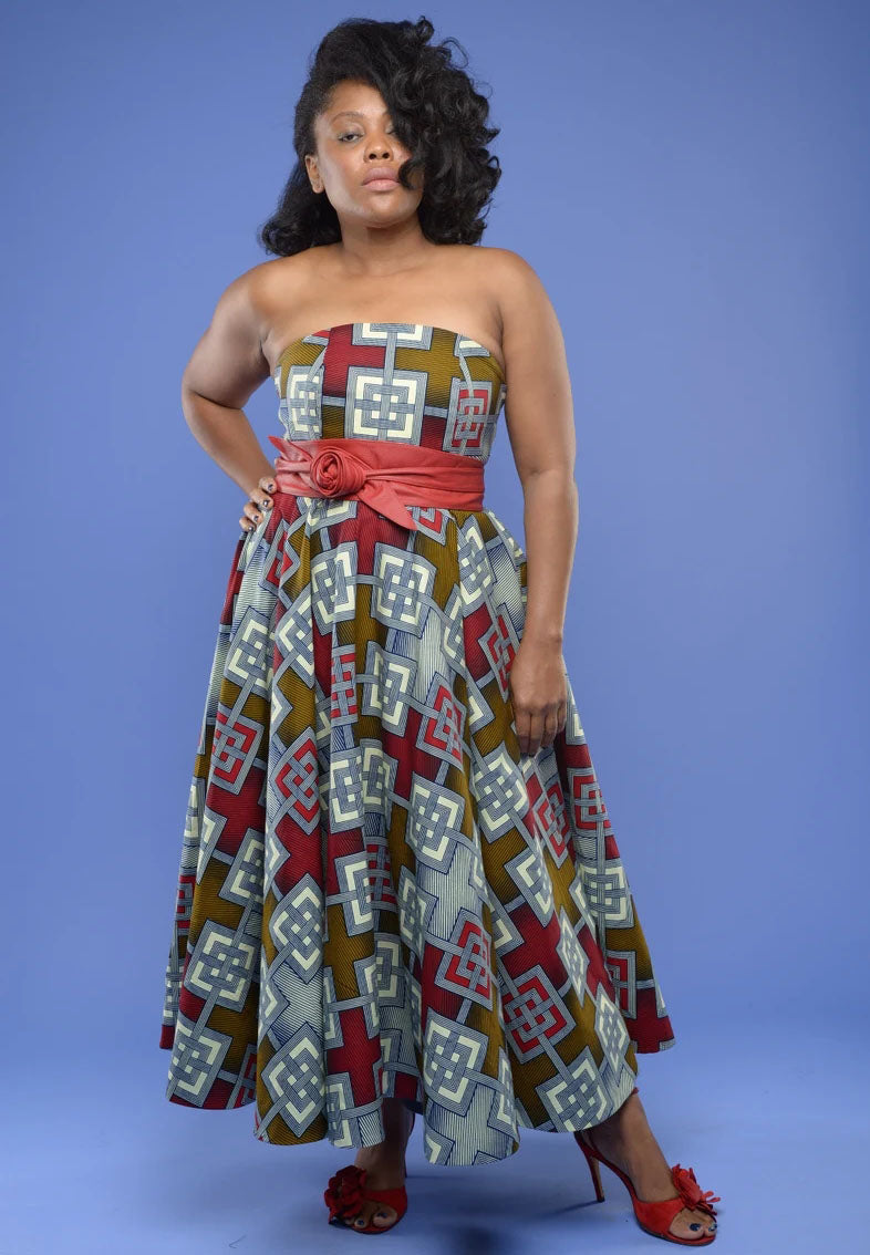 Eva Marie Long - Ankara Evening Dress