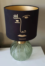 Gold mask - Handmade pendent drum lampshades