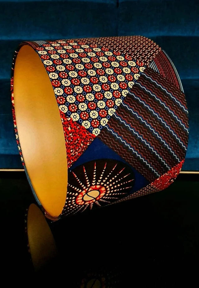 Earth - Handmade pendent drum lampshades