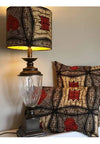 Orange and black - Handmade pendent drum lampshades