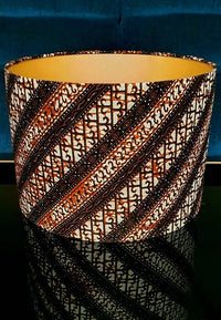 Chocolate - Handmade pendent drum lampshades