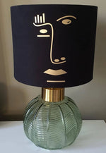 Gold mask - Handmade pendent drum lampshades