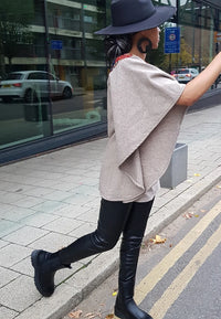 Eve wool poncho cape top - kimono African print cape