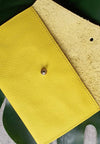 YELLOW - 100% handmade Mini leather coin money purse