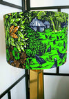 Village scene - Handmade pendent drum lampshades