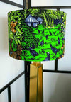 Village scene - Handmade pendent drum lampshades